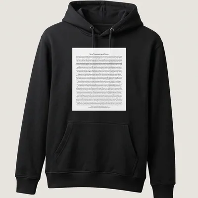 Typography design featuring 316 Bible verses in elegant script. — printed on a unisex hoodie