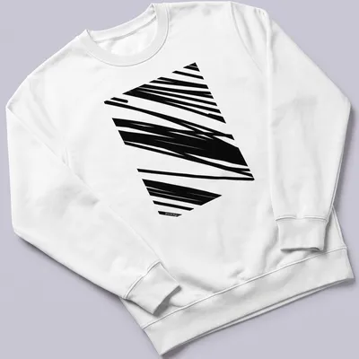 Modern minimalist shirt featuring abstract black line pattern and 'graund dsgn' text. — printed on a unisex sweatshirt