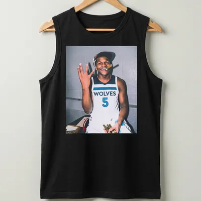 Photographic print of Anthony Edwards celebrating with a cigar in hand. — printed on a tank top
