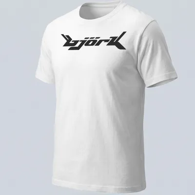Black Bjork Logo T-shirt featuring the name in modern font
