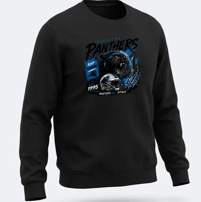 Bold graphic t-shirt featuring Carolina Panthers team spirit and slogan — printed on a unisex sweatshirt