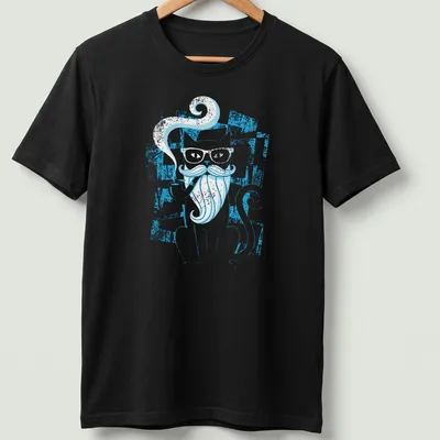 Vintage distressed tee featuring a cat with a pipe and mustache saying 'Smoke & Whiskers'