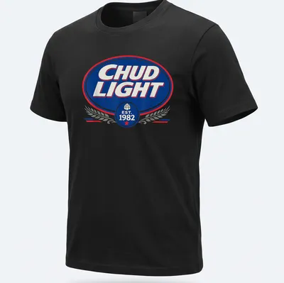 Vintage logo Chud Light t-shirt with playful retro colors