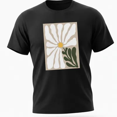 Minimalist illustration of a daisy flower in soft colors