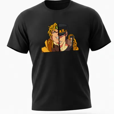 Anime style t-shirt featuring Dio and Jotaro from JoJo's Bizarre Adventure — printed on a unisex t-shirt