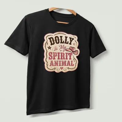Vintage western style t-shirt with pink and gold lettering and a cowboy hat graphic — printed on a unisex t-shirt (angled view)