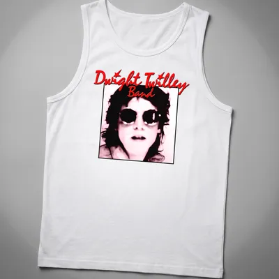 Vintage-inspired t-shirt featuring the Dwight Twilley Band in bold typography — printed on a tank top