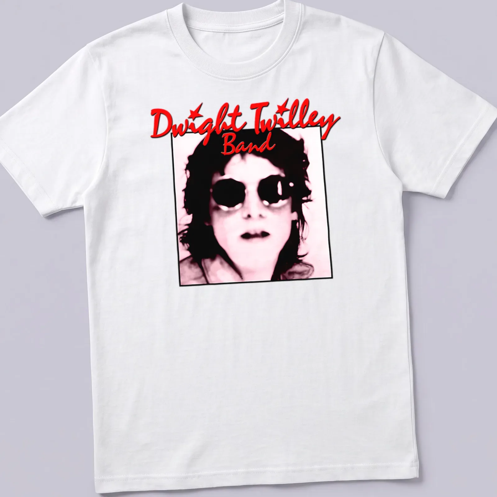 Vintage-inspired t-shirt featuring the Dwight Twilley Band in bold typography — printed on a unisex t-shirt