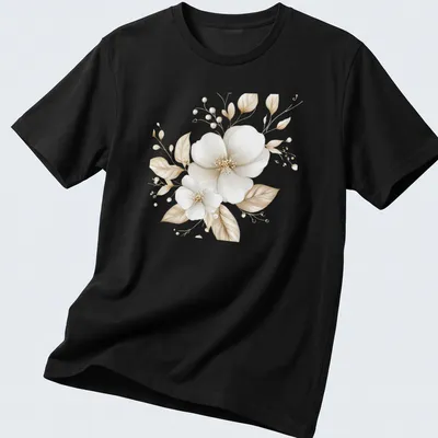 Botanical illustration of magnolia flowers on a soft beige background