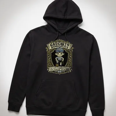 Vintage distressed tee featuring cartoon boy soccer player with World Cup text — printed on a unisex hoodie