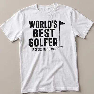 Vintage distressed Golf T-shirt with humorous printed text for golfers