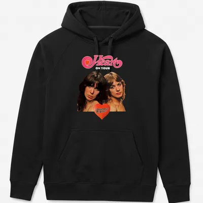 Vintage-inspired t-shirt with Heart Dreamboat Annie printed in flowing text — printed on a unisex hoodie