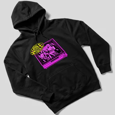 Retro pop art design featuring Hole band members in nostalgic colors — printed on a unisex hoodie