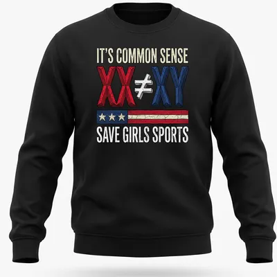 Retro distressed t-shirt with bold text supporting girls' sports equality — printed on a unisex sweatshirt