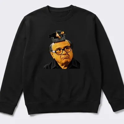 T-shirt featuring humorous text from Its Always Sunny In Philadelphia with character illustration — printed on a unisex sweatshirt