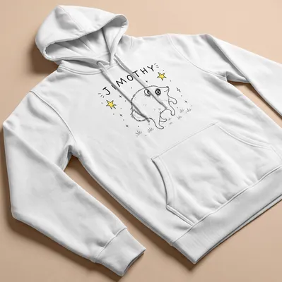 Kawaii style Jimothy raccoon dancing with stars in black, white, and yellow — printed on a unisex hoodie
