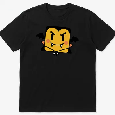Kawaii Cube Vampire Dracula in cute cartoon style with vibrant colors