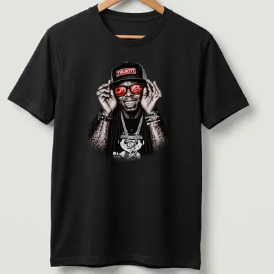 Vintage hip-hop style shirt featuring Lil Wayne and classic text — printed on a unisex t-shirt