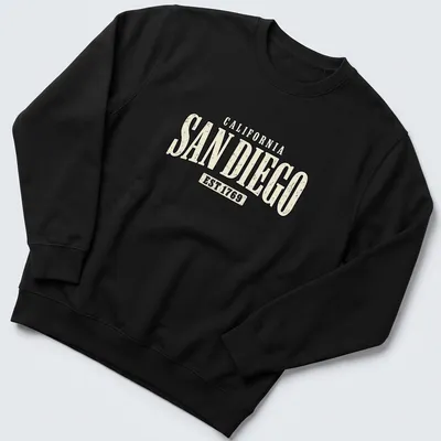 Vintage distressed San Diego California shirt with established year 1769 — printed on a unisex sweatshirt