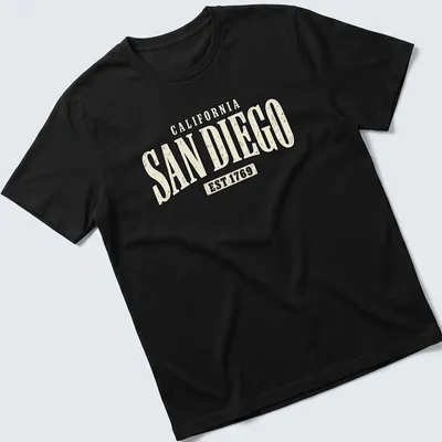 Vintage distressed San Diego California shirt with established year 1769