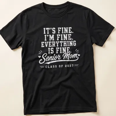 Vintage distressed t-shirt for Senior Moms with graduation-themed text