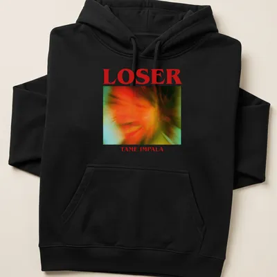 Vintage concert tee featuring 'Loser Tame Impala' in bright colors — printed on a unisex hoodie