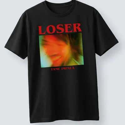 Vintage concert tee featuring 'Loser Tame Impala' in bright colors