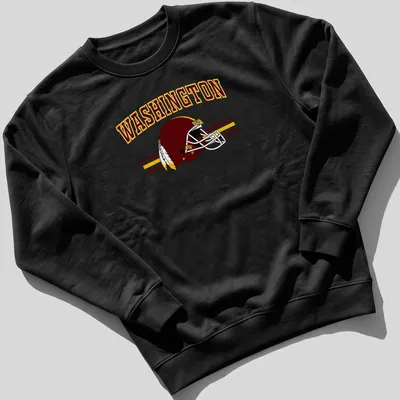 Vintage-style Washington football helmet t-shirt with retro lettering — printed on a unisex sweatshirt