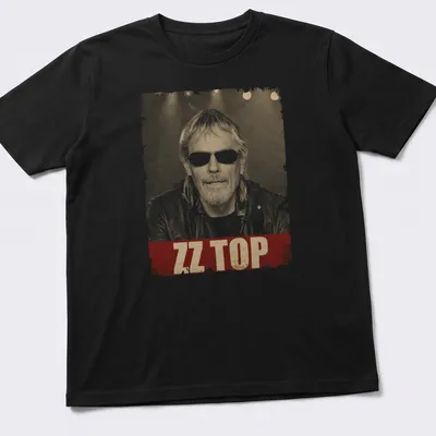 Vintage distressed t-shirt featuring a bold ZZ Top print with Frank Beard's illustration
